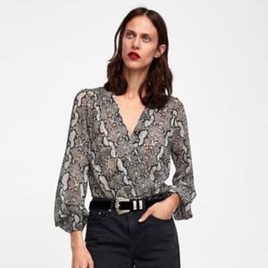 ZARA- SNAKE PRINT BODYSUIT